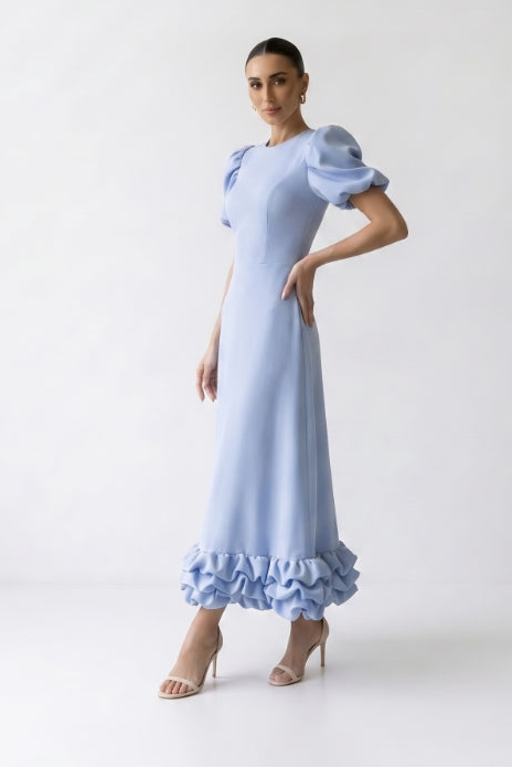 < img src="https://www.berynea.com/" 
       alt="Blue Puff Sleeve Ruffle Hem Midi Dress | Wedding Guest Formal Dress | Berynea" 
       loading="lazy" />