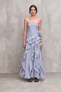 Elegant Formal Evening Gown   Maxi Dress Blue