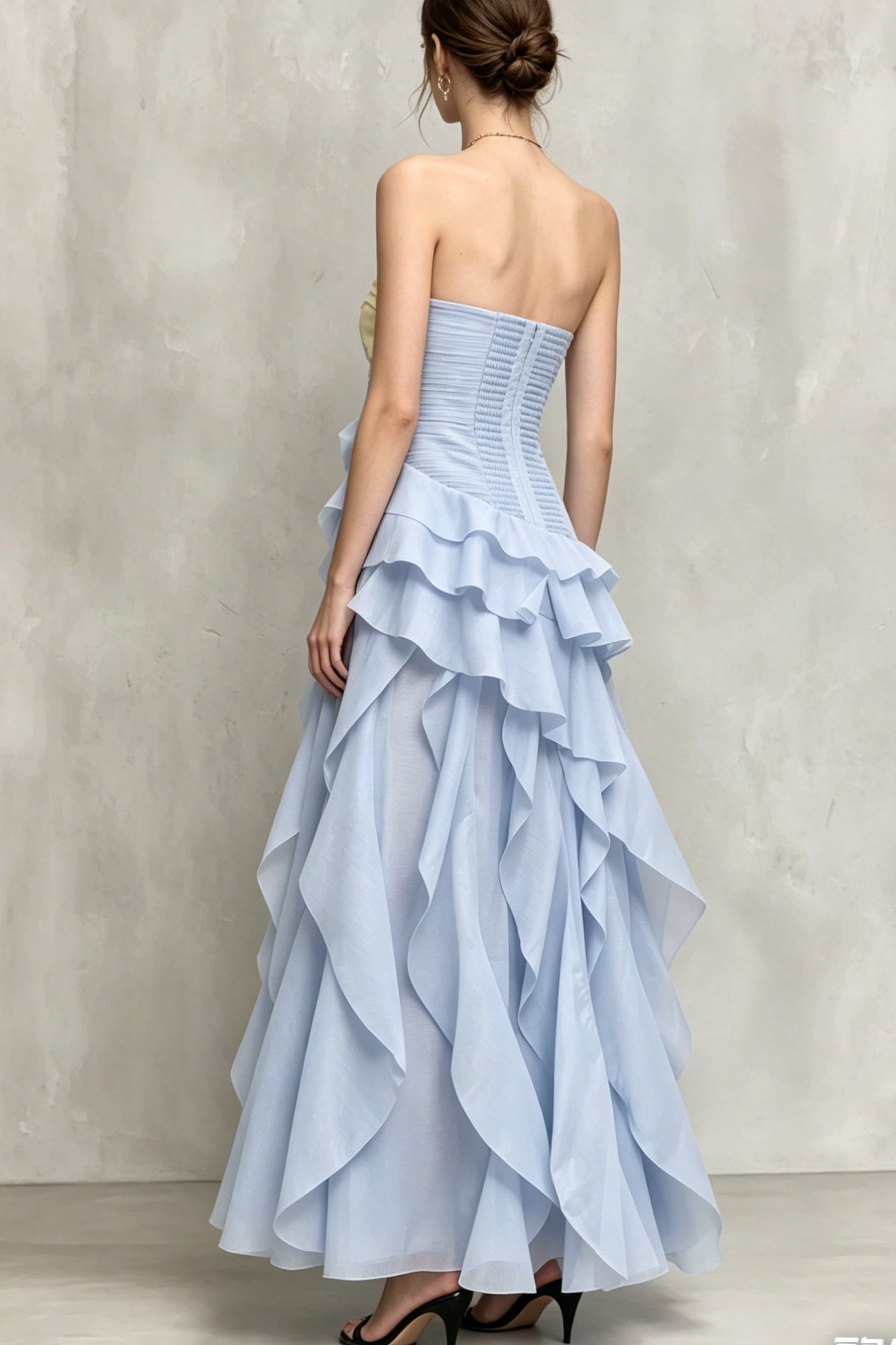 Elegant Formal Evening Gown   Maxi Dress Blue
