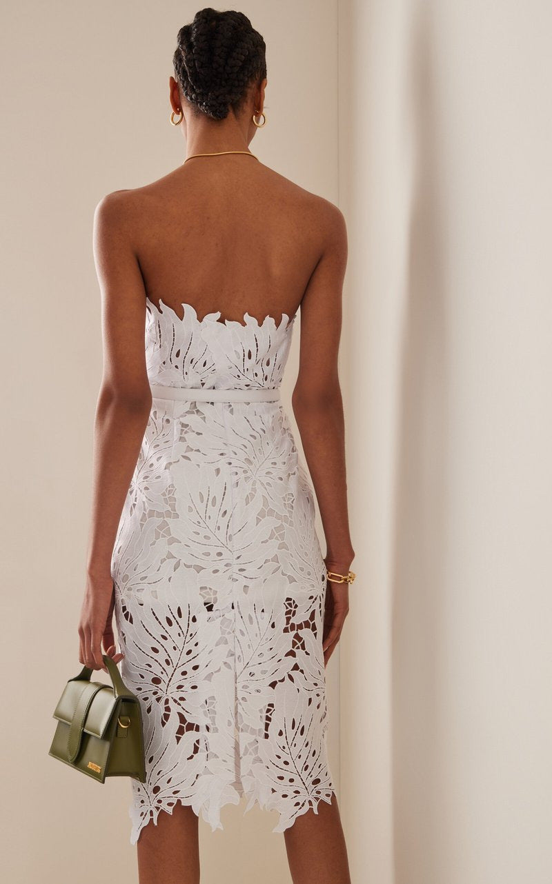 Elegant Ruffle Hollow Out Maxi Dress