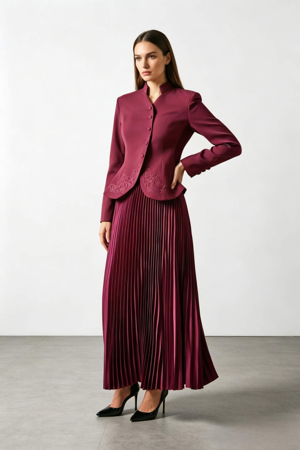 <img src="https://www.beryn-boutique.com/" 
       alt="Burgundy Embroidered Tailored Blazer &Skirt" 
       loading="lazy" />