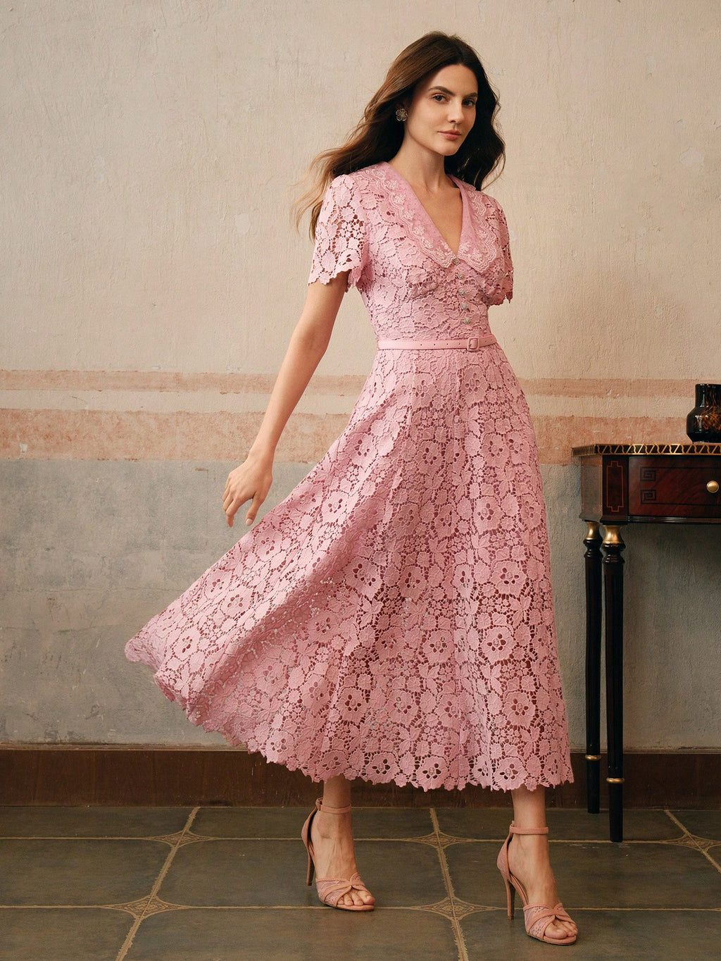 <a href="https://beryn-boutique.com/dress">
<img src="xxx.jpg" alt=<"Women Pink Lace Midi Dress with V Neck, Short Sleeve & Belted Waist">
</a>
