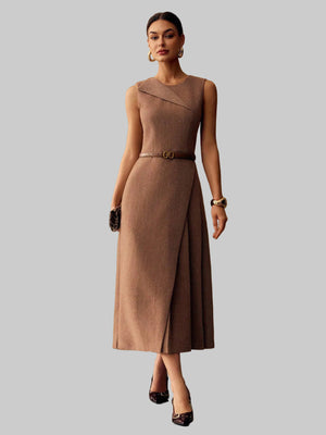 Classic Wrap A-Line Maxi Dress Elegant Outfit