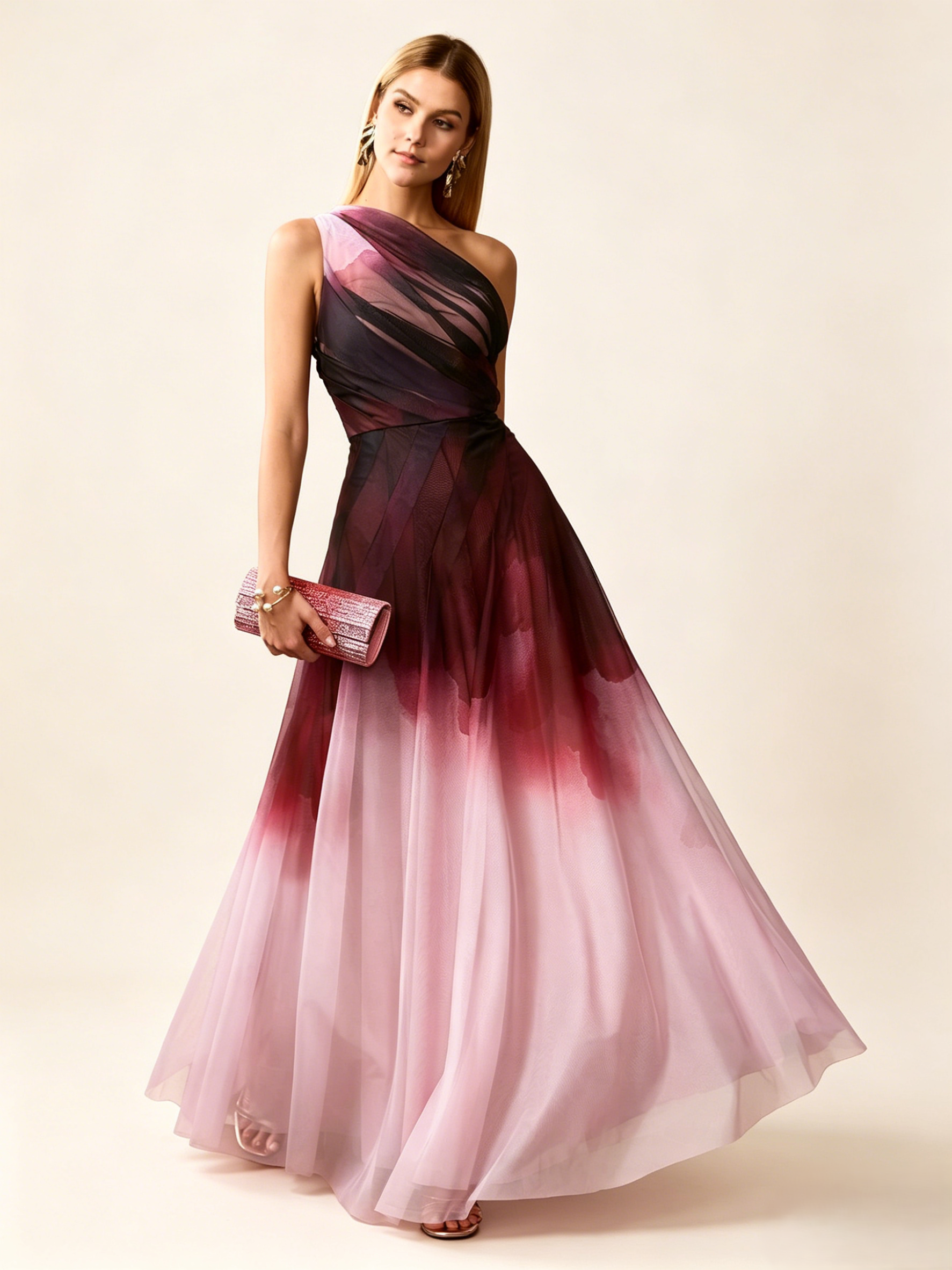 burgundy and rose gold ombre dress Light Up The Night Rose Gold Ombre Sequin Maxi Dress