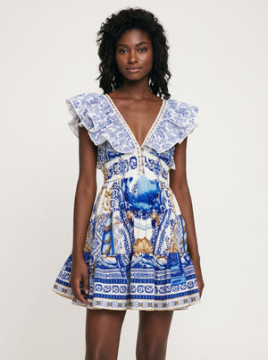Mini abito floreale casual per il resort