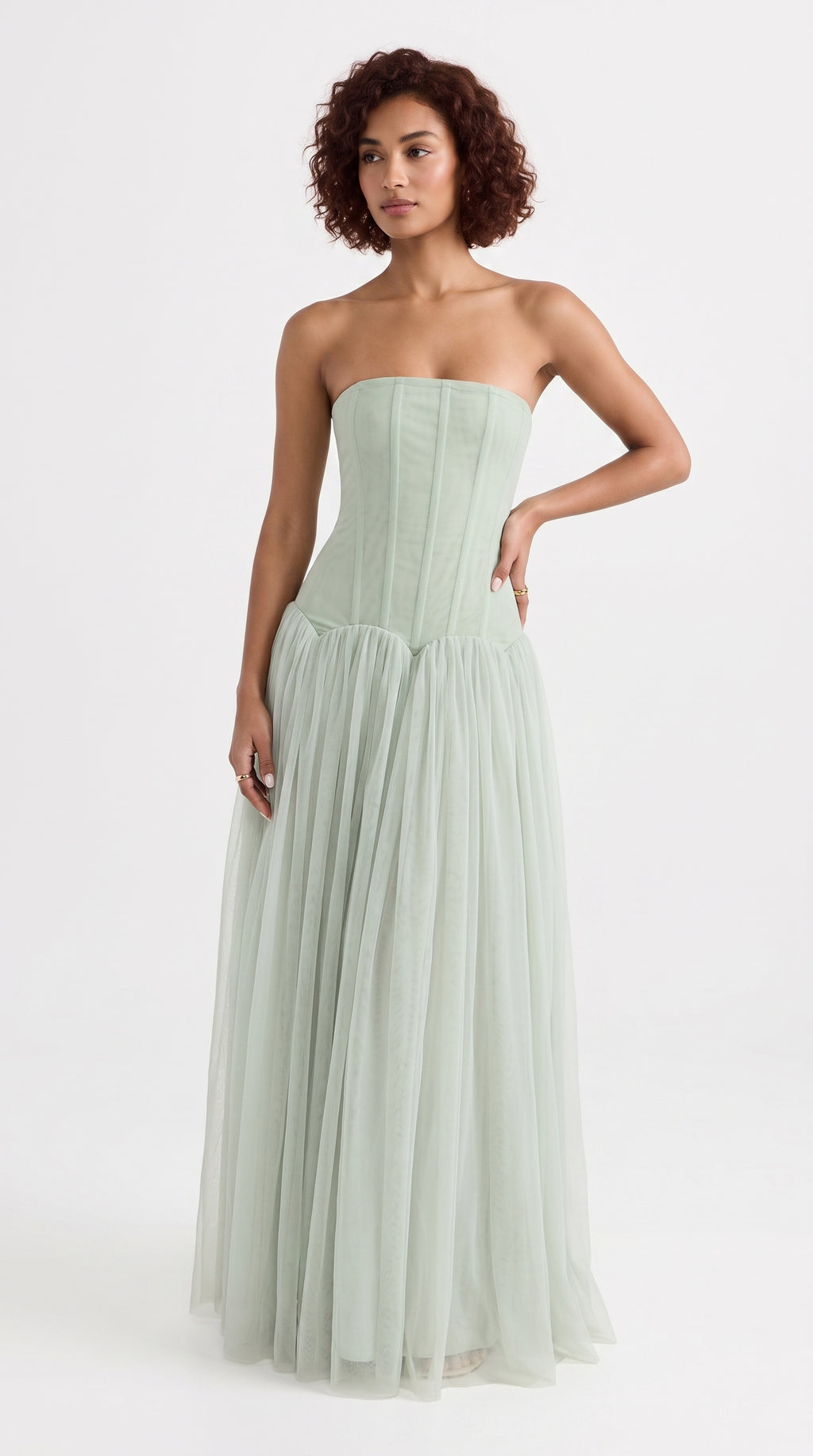 Sage Elegant Wedding Guest & Party Dress | Berynea