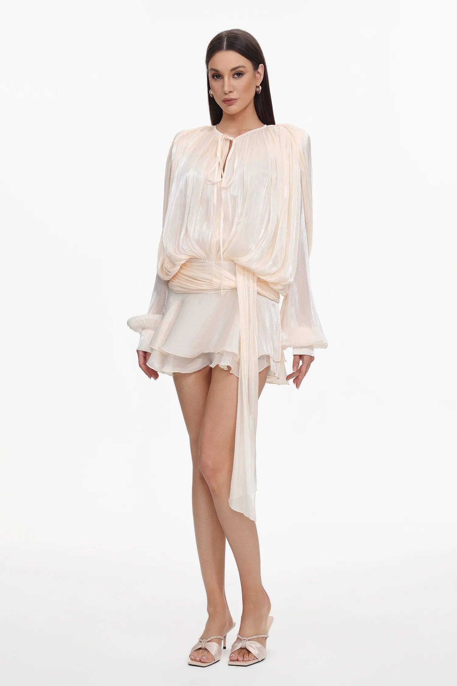 Cutout Long Sleeve  Mini Dress