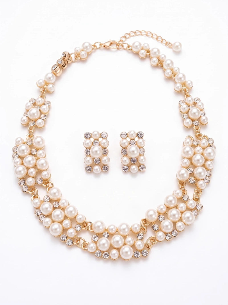 Pearl & Crystal Jewelry Set
