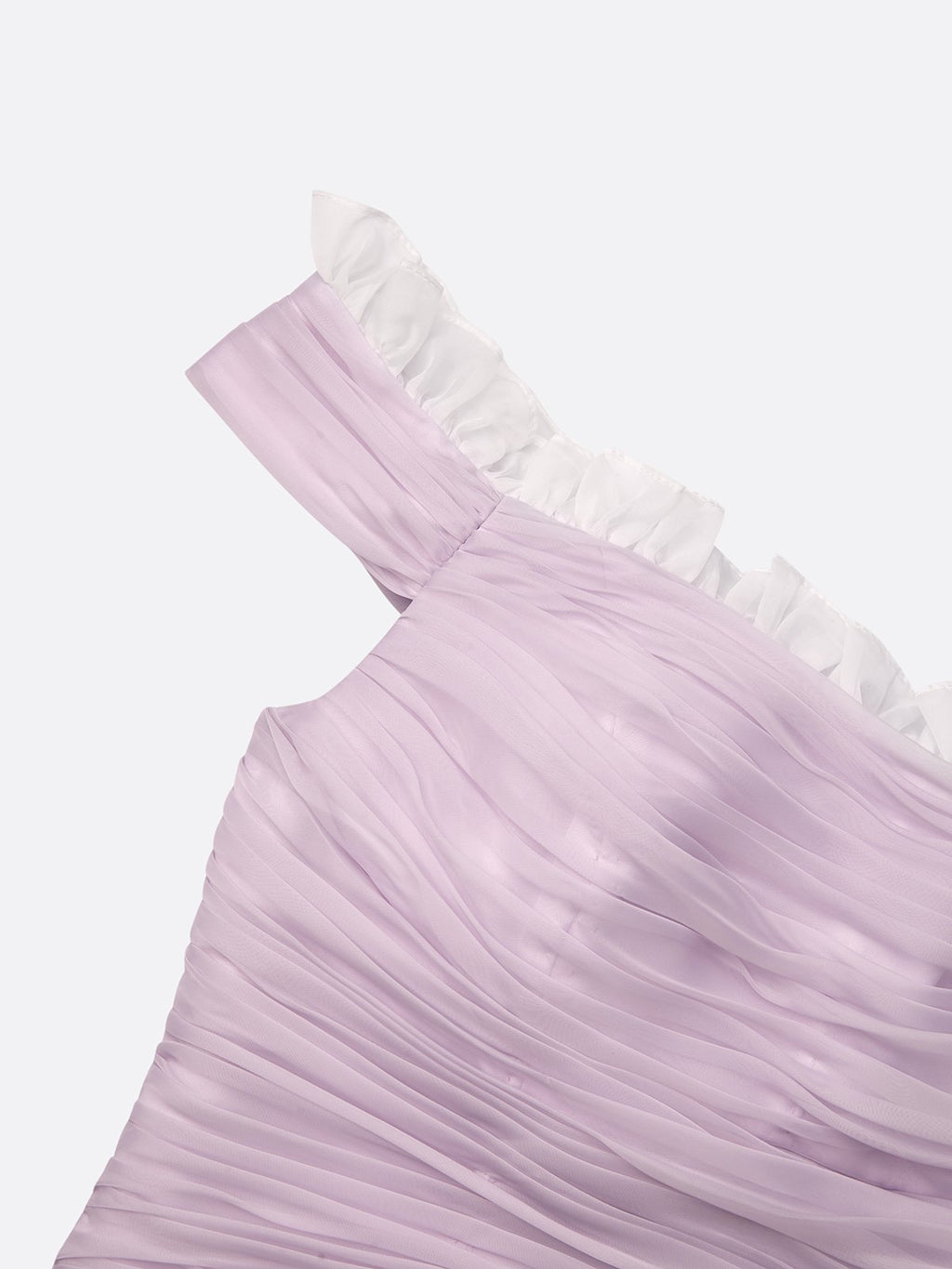 Romantic Off-Shoulder Pleated Occasion Dress in Lavender