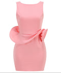 3D Floral Applique Elegant Cocktail Dress