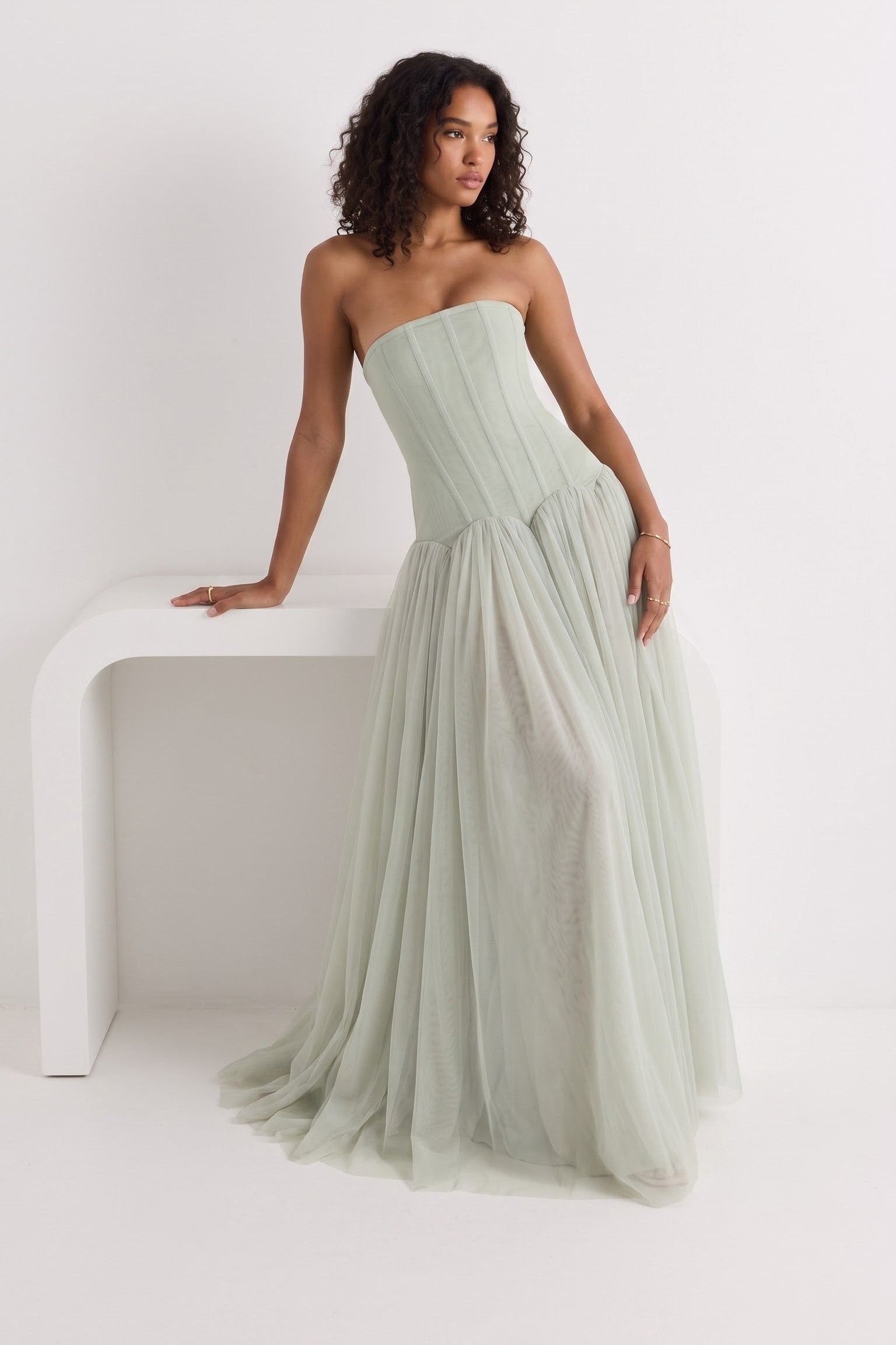 Sage Elegant Wedding Guest & Party Dress | Berynea