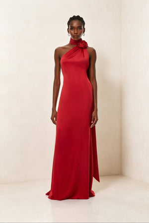 Satin-Off-Shoulder-Abendkleid für Hochzeiten und Bankette