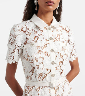 Elegant Long Sleeve Lace Shirt Dress