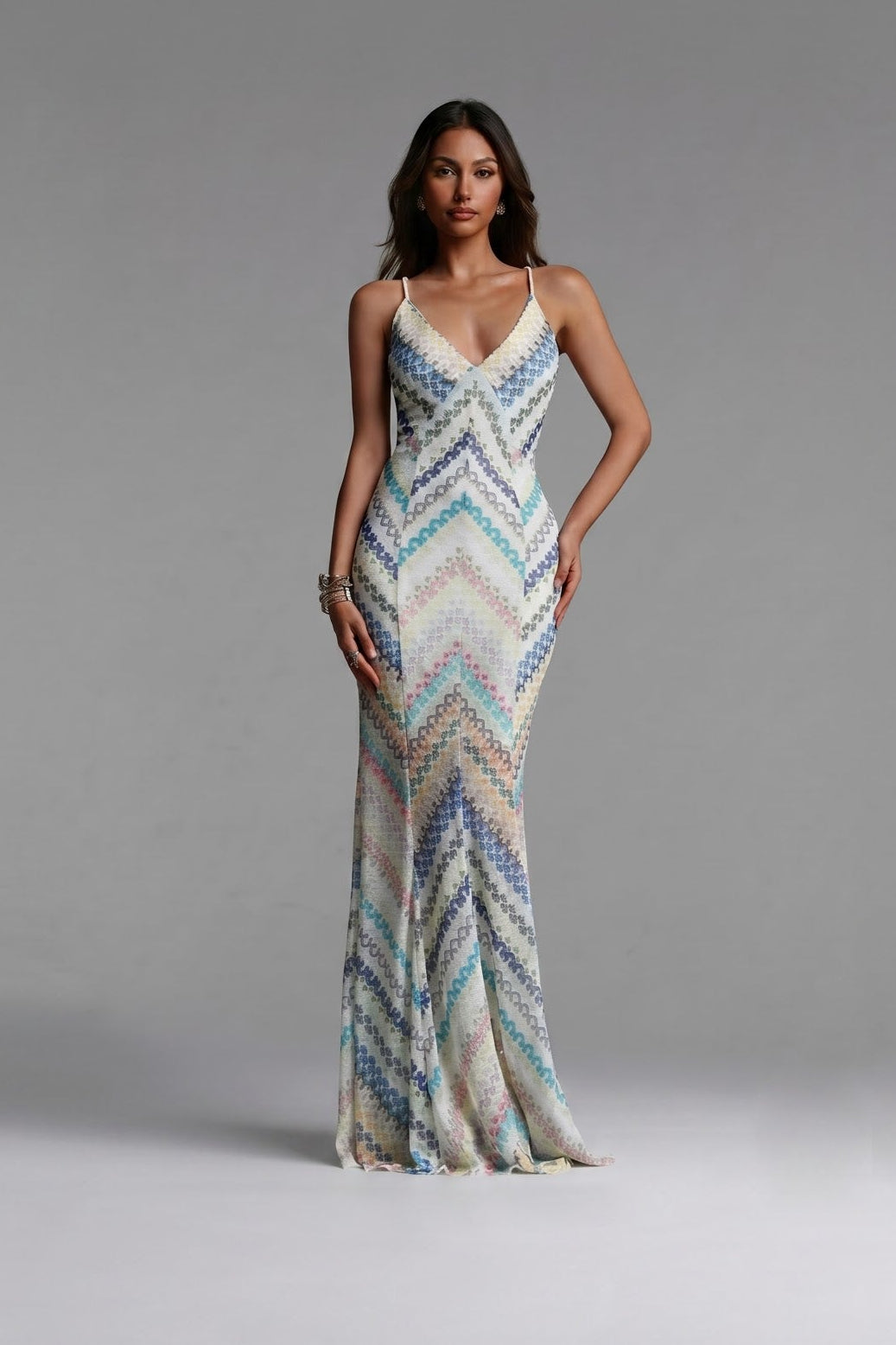 Sexy Deep V Backless Midi Dress for Party