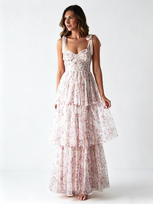 Floral Layered  Maxi Dress