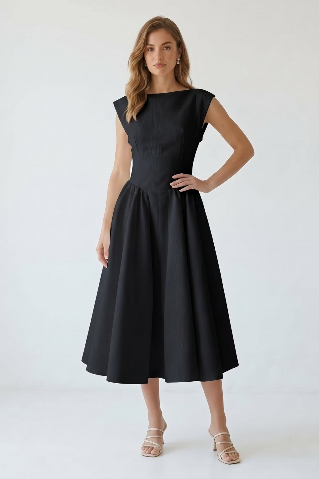 
<img src="https://www.berynea.com/" 
       alt="Black Boat Neck Cap Sleeve A-Line Midi Dress="lazy" />