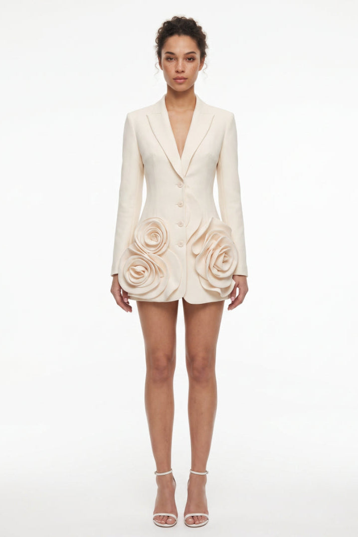 
< img src="https://www.berynea.com/" 
       alt="Ivory Blazer Dress for Women | 3D Rosette Floral Detail V Neck Mini Wedding Guest Dress" 
       loading="lazy" />
