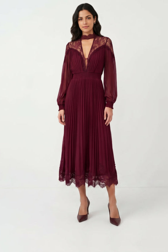 
< img src="https://www.berynea.com/" 
       alt="Burgundy Lace Trim Pleated Dress for Women | Choker Neck Long Sleeve Midi Formal Party Dress" 
       loading="lazy" />