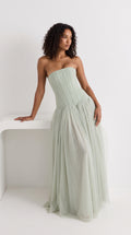 Sage Elegant Wedding Guest & Party Dress | Berynea