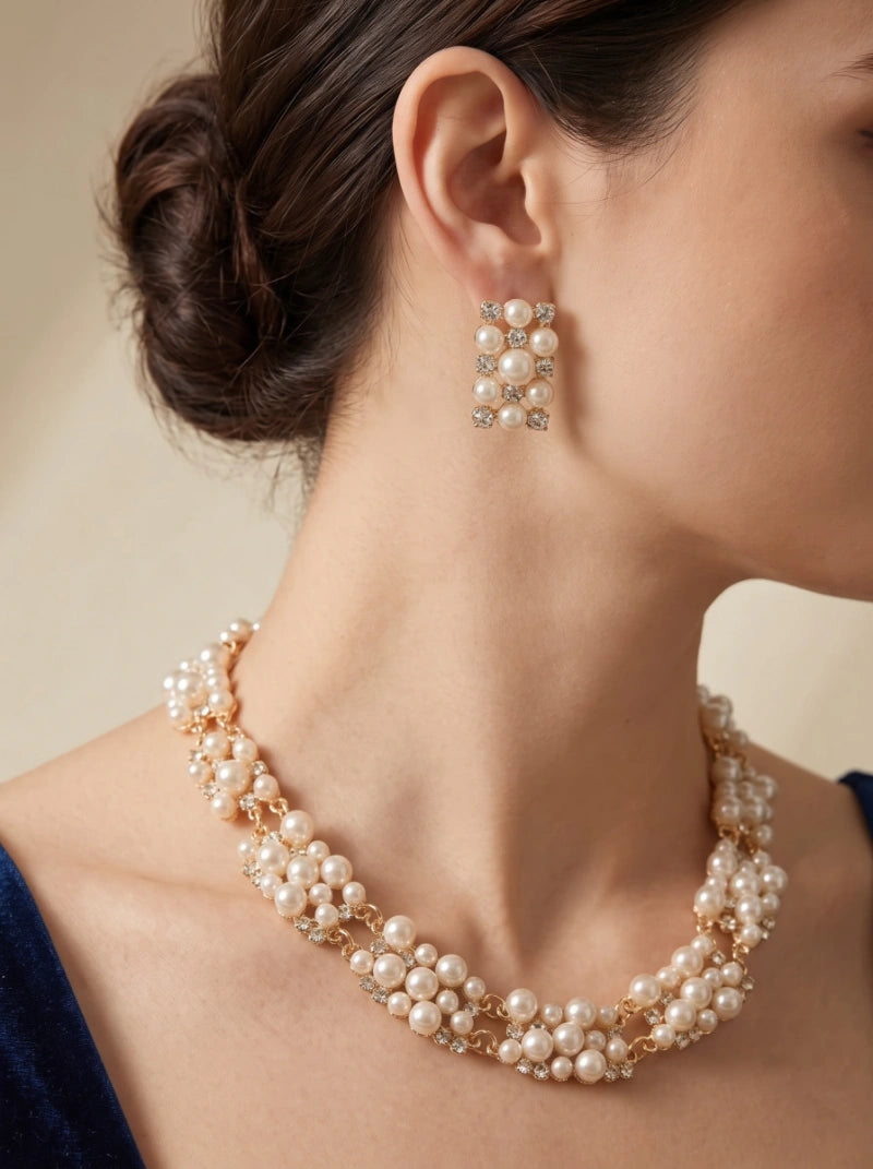 Pearl & Crystal Jewelry Set