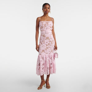 Belted Crochet Lace Maxi Dressess for Formal Occasions