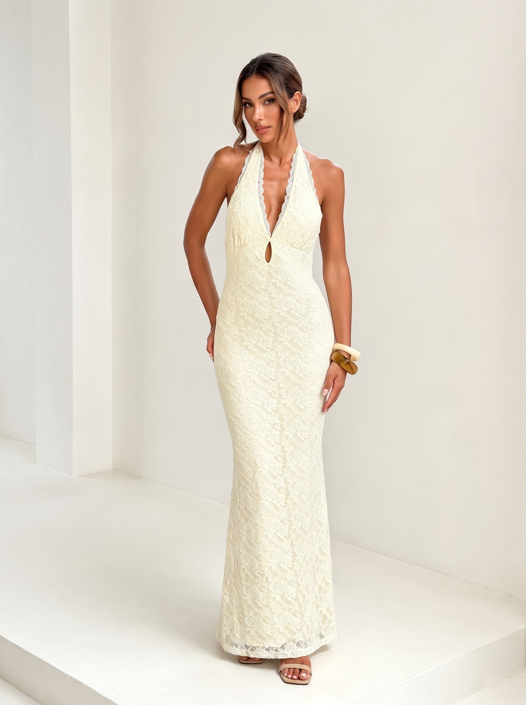 Classic Sleeveless Lace Dress