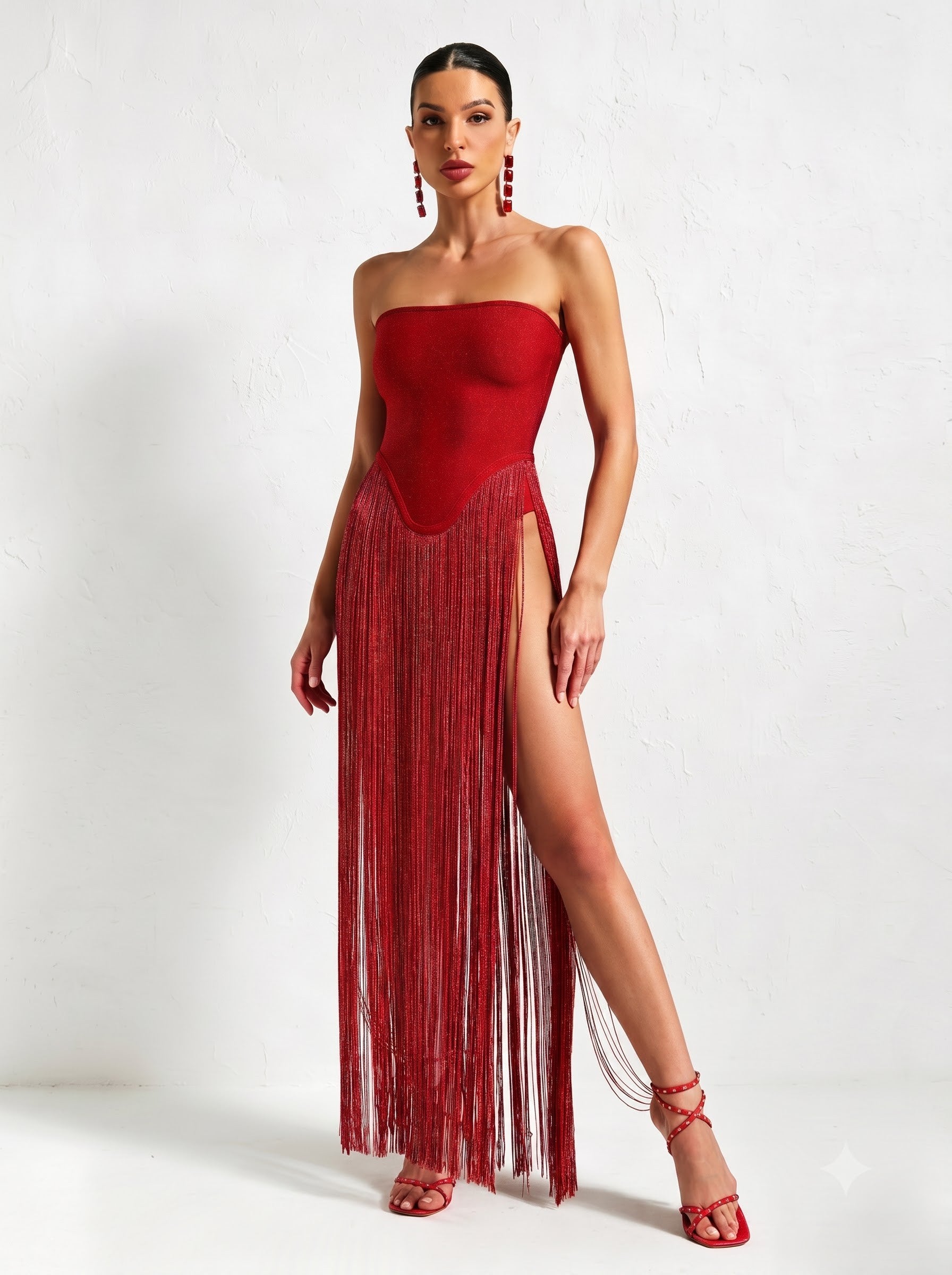 Shimmer Fringe Club Dress